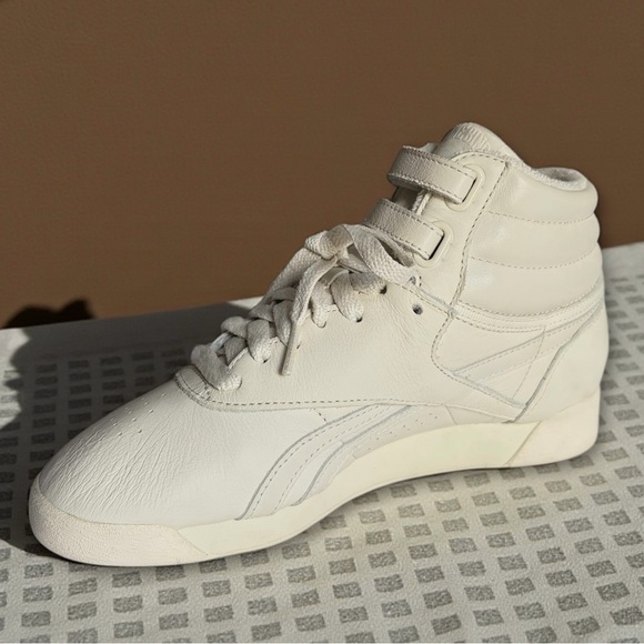 Reebok x Anine Bing Freestyle High Top Classic White Leather Sneakers - Picture 3 of 7